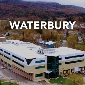 Waterbury - an overhead view of Darn Tough's Waterbury, VT Mill and Corporate Office